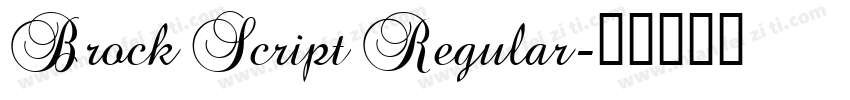 Brock Script Regular字体转换